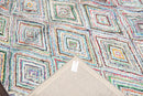 7'9'' x 9'7'' Handmade 100% Cotton Diamond Modern Oriental Area Rug Multi color