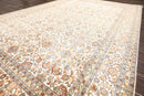 6x9 Ivory, Tan Hand Knotted 100% Silk 400 KPSI Persian Traditional Oriental Area Rug