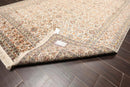 6x9 Ivory, Tan Hand Knotted 100% Silk 400 KPSI Persian Traditional Oriental Area Rug