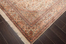 6x9 Ivory, Aqua Hand Knotted 100% Silk 400 KPSI Persian Traditional Oriental Area Rug