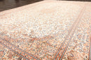 6x9 Ivory, Aqua Hand Knotted 100% Silk 400 KPSI Persian Traditional Oriental Area Rug