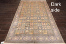 6x9 Beige Hand Knotted 100% Silk Ghum Multi panel 400 KPSI Persian Traditional Oriental Area Rug