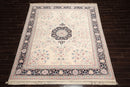 8' x 9'10" Hand Knotted 100% Wool Traditional full pile Oriental Area Rug Ivory