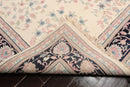 8' x 9'10" Hand Knotted 100% Wool Traditional full pile Oriental Area Rug Ivory