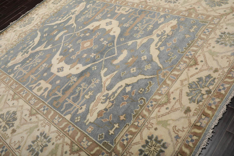 8’3" x 9’10”  Muted Turkish Oushak Hand Knotted 100% Wool Area Rug Slate