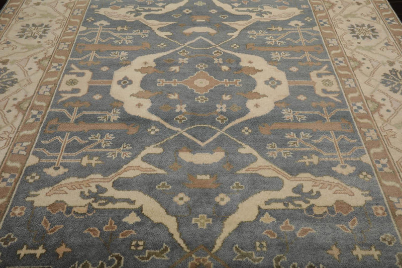 8’3" x 9’10”  Muted Turkish Oushak Hand Knotted 100% Wool Area Rug Slate