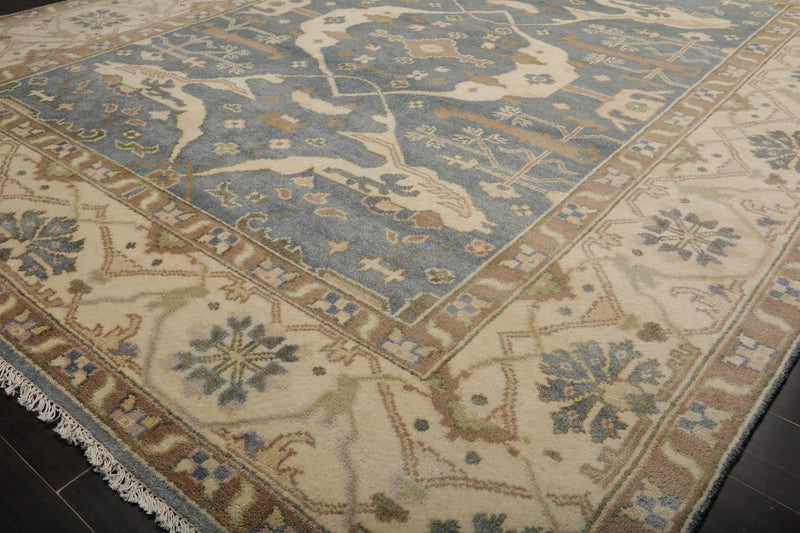 8’3" x 9’10”  Muted Turkish Oushak Hand Knotted 100% Wool Area Rug Slate