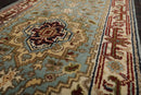 2’7” x 11’9” Hand Knotted 100% Wool Runner Traditional Oriental Area Rug Aqua