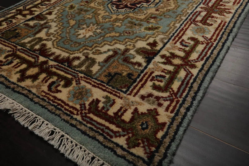 2’7” x 11’9” Hand Knotted 100% Wool Runner Traditional Oriental Area Rug Aqua