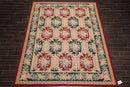 8x11 Red, Denim Hand Hooked 100% Wool Traditional Persian Oriental Area Rug