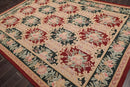 8x11 Red, Denim Hand Hooked 100% Wool Traditional Persian Oriental Area Rug