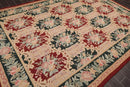 8x11 Red, Denim Hand Hooked 100% Wool Traditional Persian Oriental Area Rug