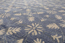9'6'' x 12'5'' Handmade Wool & Art Silk Botanical Oriental Area Rug Blue, Ivory