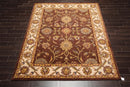 7'9'' x 9'9'' Handmade 100% Wool Kashan Traditional Oriental Area Rug Brown