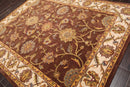 7'9'' x 9'9'' Handmade 100% Wool Kashan Traditional Oriental Area Rug Brown