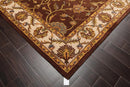 7'9'' x 9'9'' Handmade 100% Wool Kashan Traditional Oriental Area Rug Brown