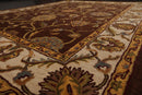 7'9'' x 9'9'' Handmade 100% Wool Kashan Traditional Oriental Area Rug Brown