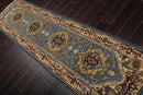 2’8” x 9’4” Hand Knotted 100% Wool Runner Traditional Oriental Area Rug Blue