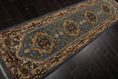 2’8” x 9’4” Hand Knotted 100% Wool Runner Traditional Oriental Area Rug Blue
