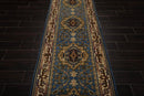 2’8” x 9’4” Hand Knotted 100% Wool Runner Traditional Oriental Area Rug Blue