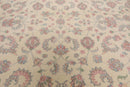 8'10" x 12'3" Hand Knotted Traditional Superfine Wool Oriental Area Rug Ivory
