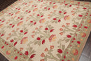 5x8 Beige, Mint Hand Tufted Hand Made 100% Wool Botanical Traditional Oriental Area Rug