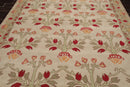 5x8 Beige, Mint Hand Tufted Hand Made 100% Wool Botanical Traditional Oriental Area Rug
