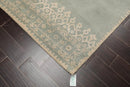 5' x 8' Handmade 100% Wool Patterned Transitional Oriental Area Rug Aqua Beige