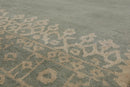 5' x 8' Handmade 100% Wool Patterned Transitional Oriental Area Rug Aqua Beige