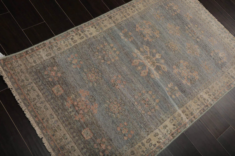 3x5 Slate, Gray Muted Afghan Oushak Vegetable Dyes Traditional Oriental Area Rug