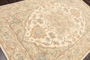 5' x 8' Handmade 100% Wool Tabriz Traditional Oriental Area Rug Beige, Mint