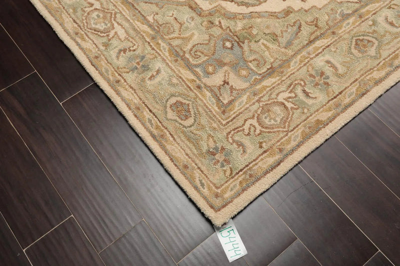 5' x 8' Handmade 100% Wool Tabriz Traditional Oriental Area Rug Beige, Mint