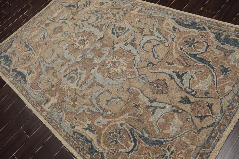 5'x8' Hand Tufted Hand Made 100% Wool Arts and Craft Traditional Oriental Area Rug Beige, Taupe Color