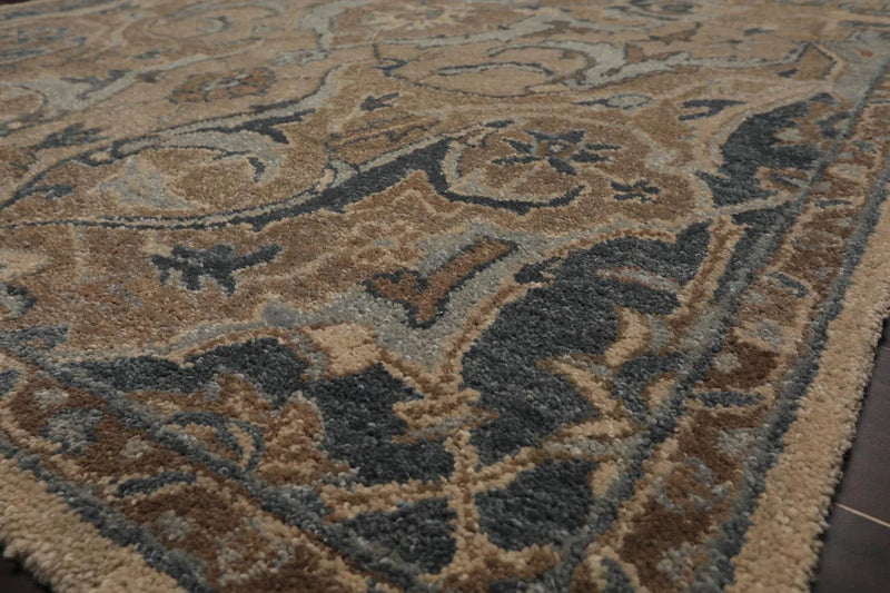 5'x8' Hand Tufted Hand Made 100% Wool Arts and Craft Traditional Oriental Area Rug Beige, Taupe Color