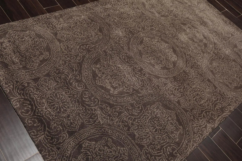 5' x 8' Handmade 100% Wool Patterned Transitional Oriental Area Rug Brown