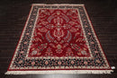9'2" x 12'5" Hand Knotted 100% Wool Sarouk 300 KPSI Oriental Area Rug Burgundy