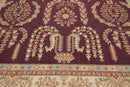 9x12 Aubergine Hand Hooked French Aubusson 100% Wool Traditional Oriental Area rug
