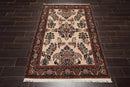 4' x 6' Hand Knotted 100% Wool Saroukk Traditional Oriental Area Rug Beige