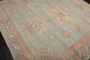8x10 Muted Afghan Oushak Vegetable Dyes Celadon Traditional Wool Area Rug