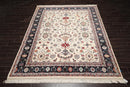 8'11" x 11'8" Hand Knotted 100% Wool Traditional Oriental Area Rug Ivory