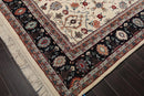 8'11" x 11'8" Hand Knotted 100% Wool Traditional Oriental Area Rug Ivory