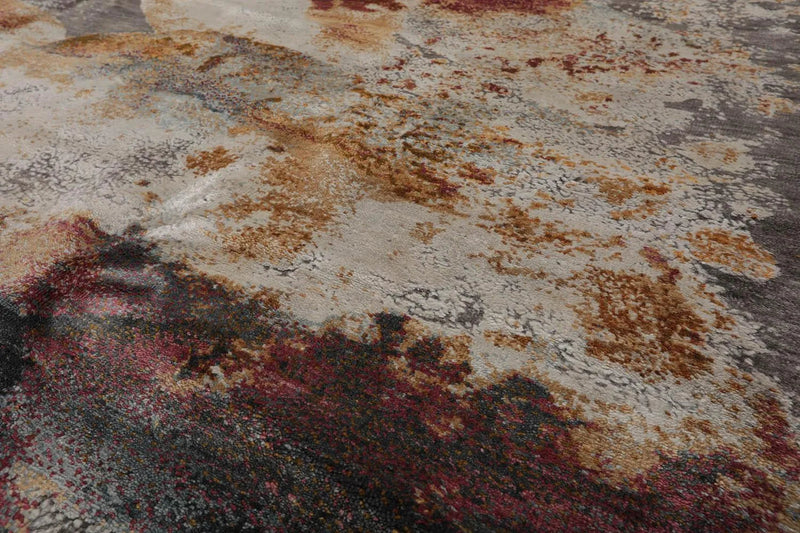 8’ x 10’ Hand Knotted Wool & Bamboo Silk Tibetan Sherpa Designer Area Rug Beige