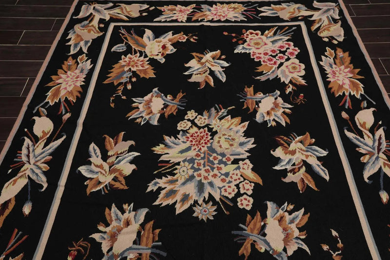 6' x 9' Hand Woven 100% Wool Oriental Area Rug 6x9 Traditional Black