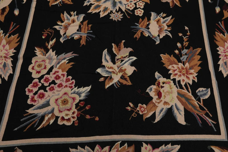 6' x 9' Hand Woven 100% Wool Oriental Area Rug 6x9 Traditional Black