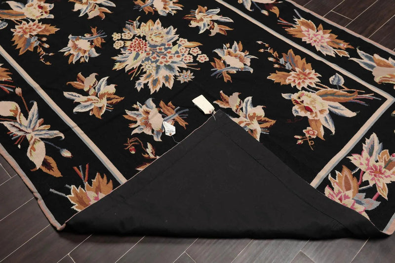 6' x 9' Hand Woven 100% Wool Oriental Area Rug 6x9 Traditional Black