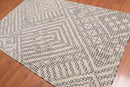 5 x 8 Handmade Graphic Geometric Pattern Traditional Oriental Area rug Beige