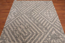 5 x 8 Handmade Graphic Geometric Pattern Traditional Oriental Area rug Beige