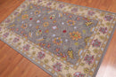 5' x 8' Handmade 100% Wool Traditional Oriental Area rug Gray