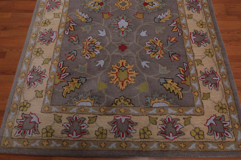 5' x 8' Handmade 100% Wool Traditional Oriental Area rug Gray