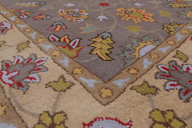 5' x 8' Handmade 100% Wool Traditional Oriental Area rug Gray